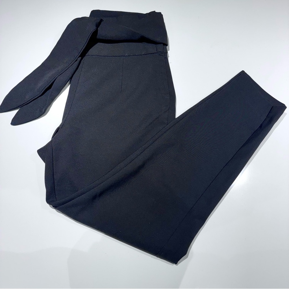 🛍️4 for 20$ / Dynamite Elegant Dress Tie Ankle Pant / Black / 4